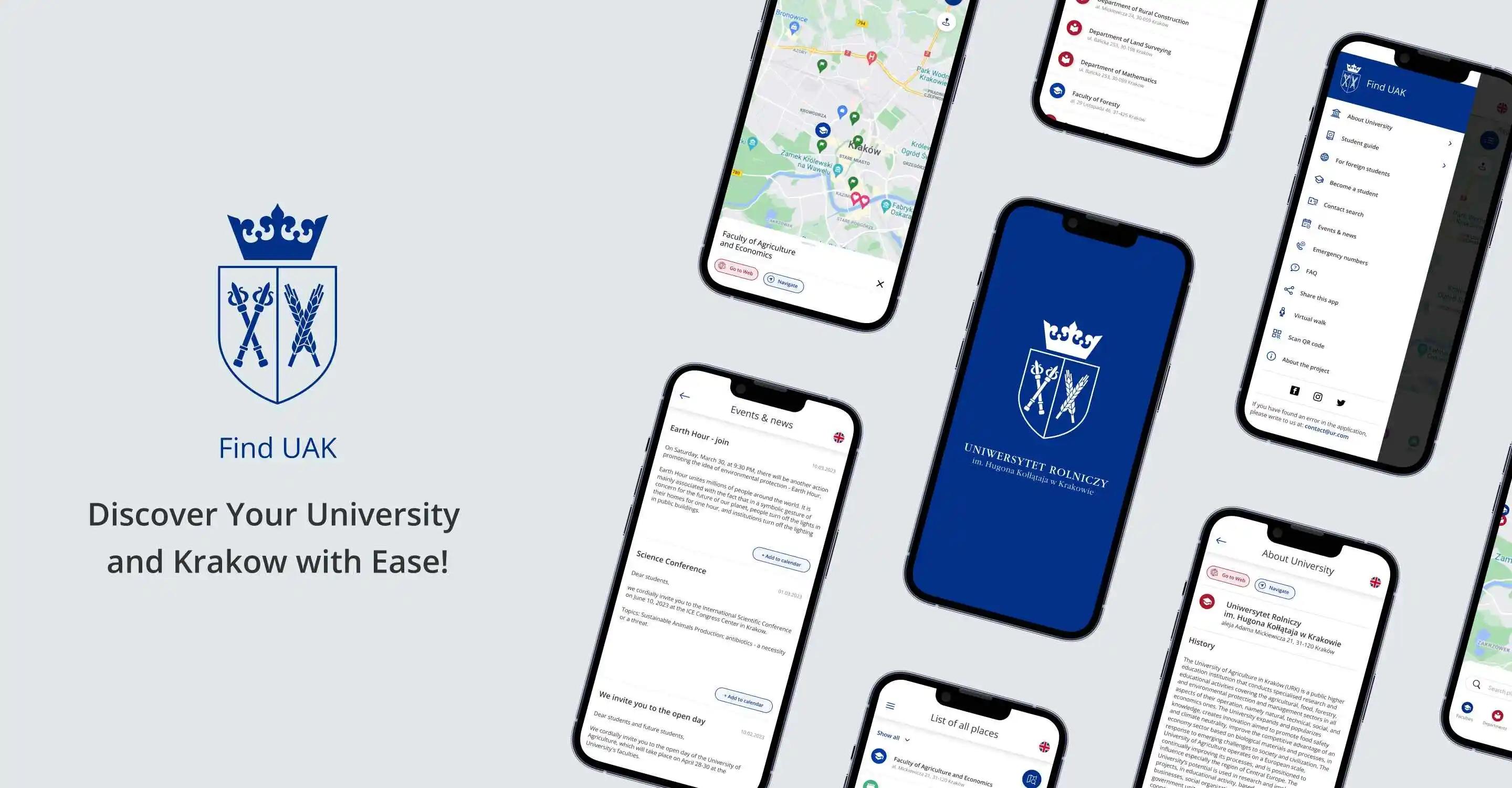 Uniwersytet Rolniczy Kraków - aplikacja mobilna